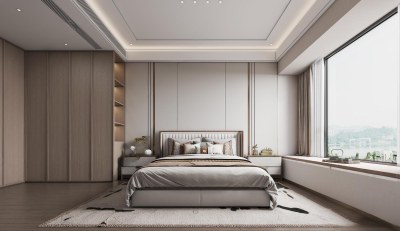 新中式卧室3D模型下载